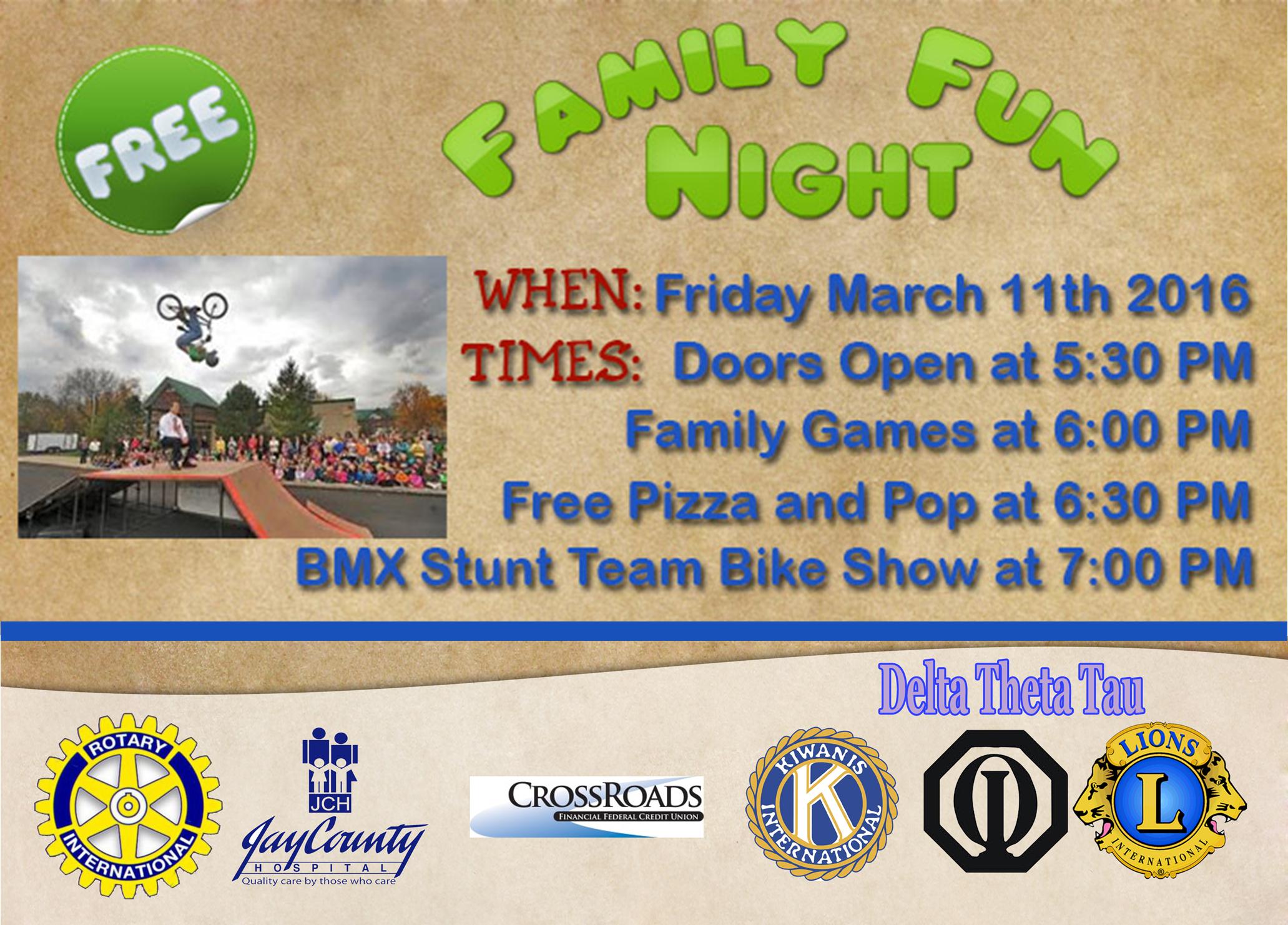 Family Fun Night Banner Family Fun Night Banner
